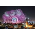 thumbnail image 2 of Marsden, Stewart 32x22 White Modern Wood Framed Museum Art Print Titled - New Year Fireworks, 2 of 4