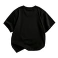 thumbnail image 4 of Zylarhe Girls Halloween Tops Short Sleeve Crewneck T Shirt for Casual Summer Fun Graphic Shirt for Kids Black 11-12 Years, 4 of 4