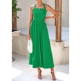 thumbnail image 4 of Vestido largo KIRUNDO para mujer, sin mangas, sin mangas, color verde, 4 of 9