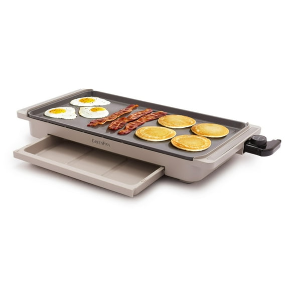Plancha eléctrica GreenPan Advanced de 27 x 51 cm con cajón de calentamiento