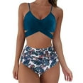 thumbnail image 3 of Clearance!HomeGardon Bestselling Bikini,Swimsuits for Women 2025,Fashion Women Sexy Solid and Printed Swimwear Bikini Split Swimsuit Set,S-XL, 3 of 9