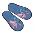 thumbnail image 1 of Zapatillas de casa de dibujos animados de Anime Stitch con estampado personalizado para mujer, pantuflas suaves y cálidas de espuma viscoelástica, zapatos esponjosos para interiores y exteriores, 1 of 5