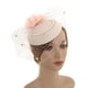 thumbnail image 4 of Fascinators sombrero de novia accesorios para el cabello para cóctel champán Zulema sombrero tocado, 4 of 6