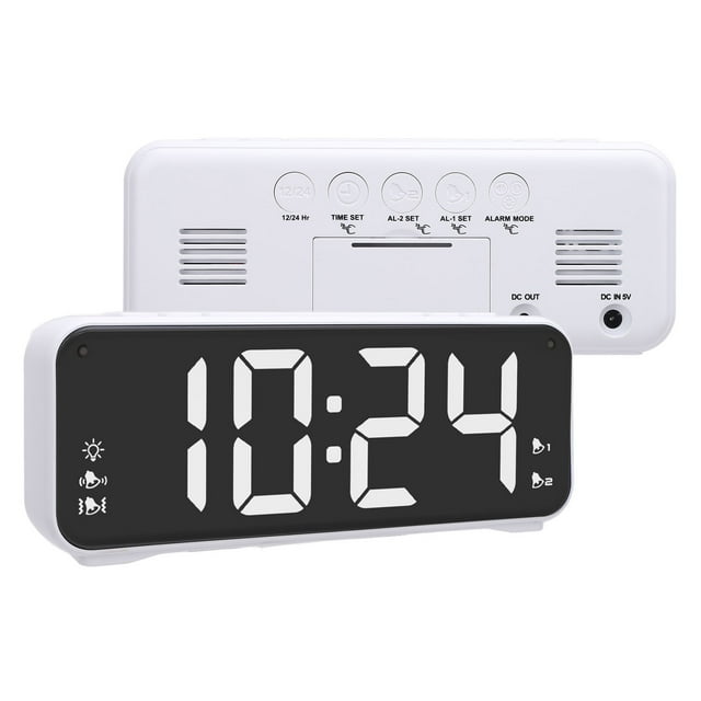 RelOje de Despertador Extra Fuerte Con Agitador de Cama, Pantalla Led Grande Vibrante Batir El Despertador Despertador Puerto USB POTENTE CON VIBRADOR CABLE CABLE PARA DURMIENTES