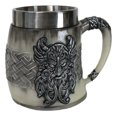 thumbnail image 5 of Gothic Viking Horned Warrior Danegeld Skull Tankard Mug 20oz With Hammer Handle, 5 of 9