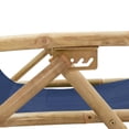 thumbnail image 5 of vidaXL Reclining Relaxing Chair Navy Blue Bamboo and Fabric, 5 of 5
