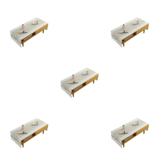 Inteprter Mantel de lino y algodón con bolsillo de almacenamiento lateral, manteles individuales con flecos de escritorio, mantel impermeable Type2 NO2