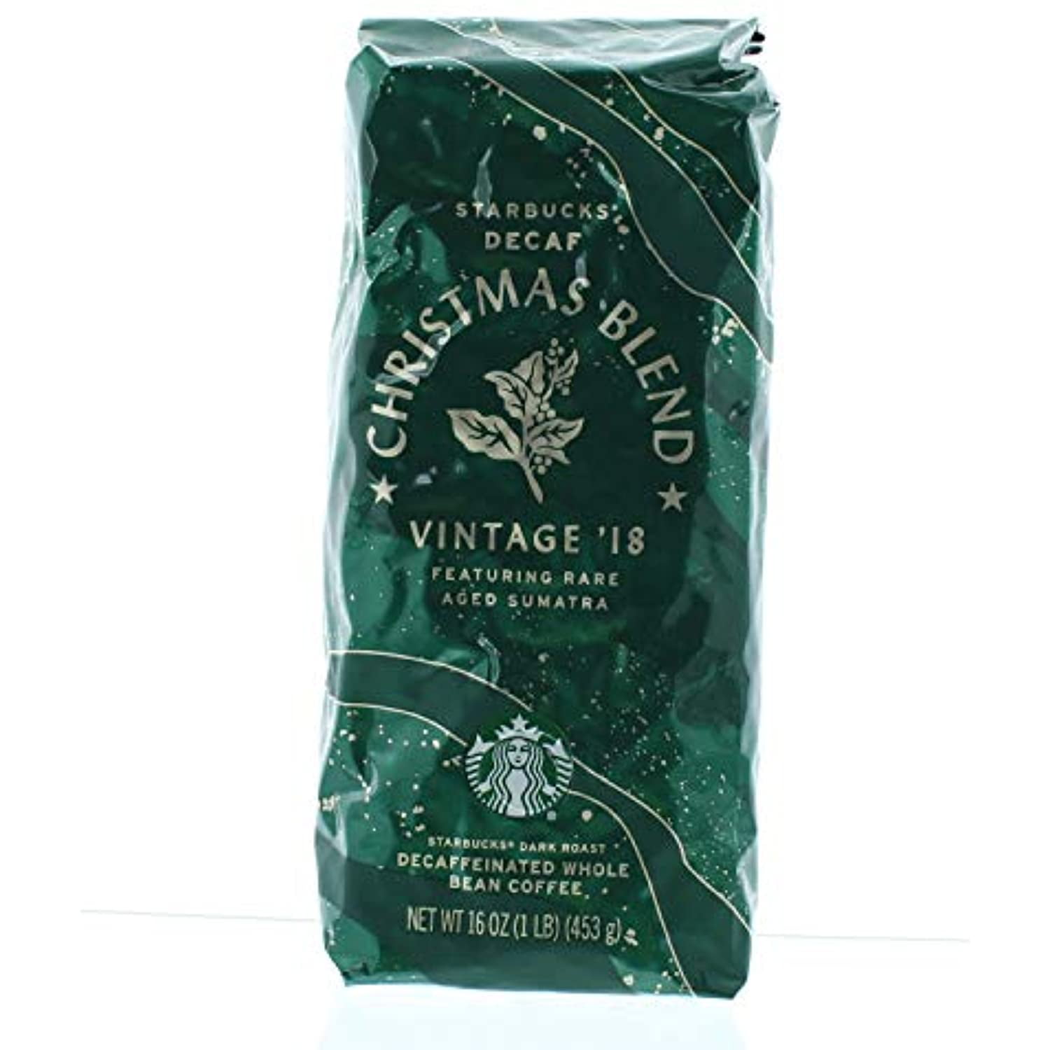 Starbucks Christmas Blend Decaf 16 Oz (1 Lb) Whole Bean