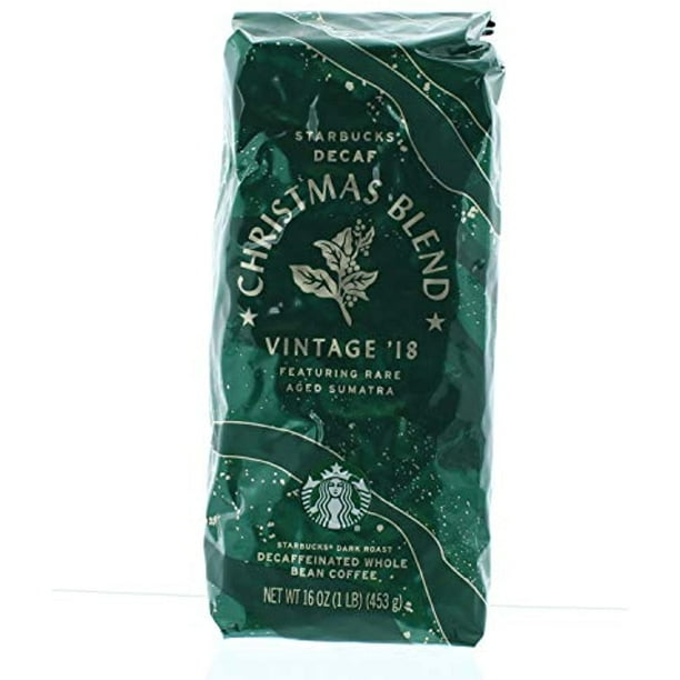 Starbucks Christmas Blend Decaf 16 Oz (1 Lb) Whole Bean