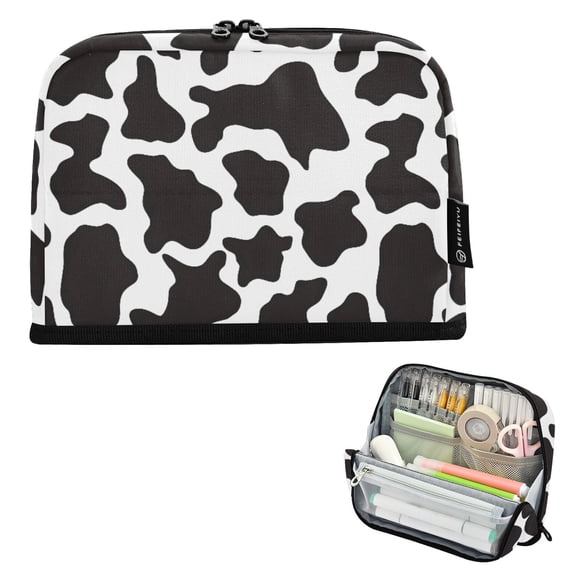 ALAZA Cow Print Pencil Case Pen Pouch Bag Large Capacity Organizer