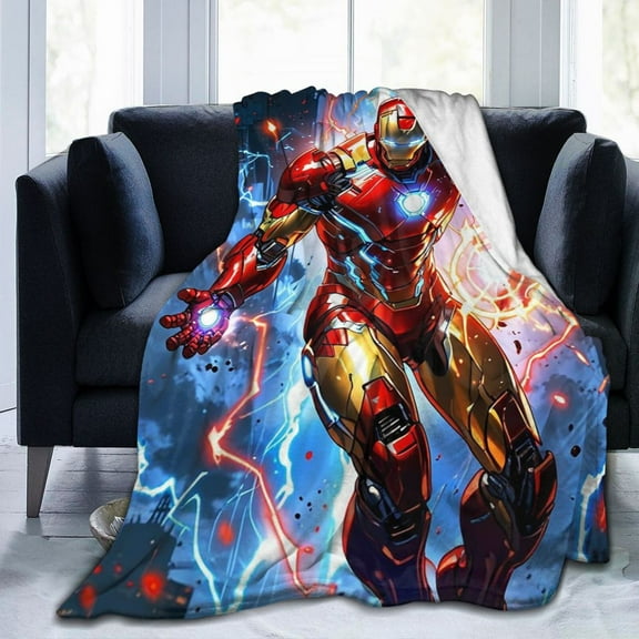 Iron Man Ultra-Soft Micro Fleece Blanket Cozy Blanket Thick Warm Plush Throw Blanket Sofa Cushion 40"X30"