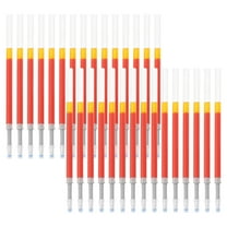 Uxcell Retractable Gel Pen Refills, 30 Pack Red Rollerball Gel Ink Pens Refills Set, 0.5mm Fine Point for Office Home