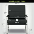 thumbnail image 4 of Studio Designs Home Allure Blended Leather Accent Arm Chair in Black, 4 of 11