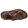 thumbnail image 2 of Men Sandals Clearance,Men'S Breathable Leather Beach Sandals Shoes Slides Outdoor Slippers Khaki, 2 of 5