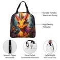 thumbnail image 3 of Yiaed Colorful Flower Chameleon Print Insulated Lunch Bag Reusable Cute Tote Lunch Box, Leakproof Cooler Lunch Bags for Work Office Travel School Picnic, 3 of 5
