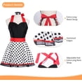 thumbnail image 4 of cute Retro Aprons for Women Girls Cooking Kitchen Cotton Sexy long-lasting Polka Dot Mother's Gifts, 4 of 4