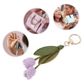 thumbnail image 4 of Unique Bargains 1 Pc Handbag Charm Flower Leaf Bag Charm Purple, 4 of 5