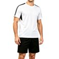 thumbnail image 2 of Miqool Big and Tall Men's Activewear Short Sleeve Crewneck Tee and Shorts Set Summer Outfit Casual Athletic Sports Tracksuit, 2 of 8