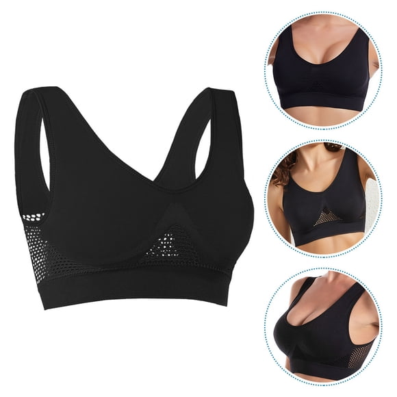 WEUVEB Top Deportivo Negro Sin Con Suave Y Transpirable Para Yoga Y Entrenamiento Mujer