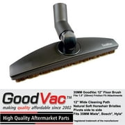 35MM GoodVac 12" Soft Swivel Floor Brush w/ Natrual Horsehair Bristles, made to fit Miele and Bosch Vacuums