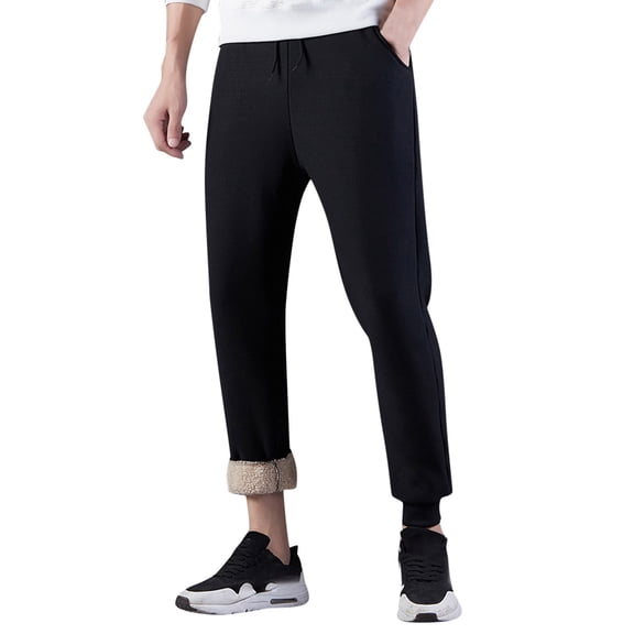 Vedolay Big and Tall Pants Solid Casual Multiple Pockets Outdoor Straight Type Fitness Pants Black,2XL