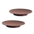 thumbnail image 1 of GUOOL 2Pcs Rustic Pillar Candle Holder Plate Tray Decorative Stand Candleholders Retro, 1 of 9