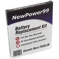 Garmin Nuvi 2555LM Battery Replacement Kit with Tools, Video Instructions, Extended Life Battery and Full One Year Warranty
