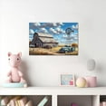 thumbnail image 2 of Farmhouse Prints Wall Art, Vintage Barn and Old Truck Canvas, Retro Windmill Prints, Country Rustic Landscape Picture for Farmhouse Living Room, Bedroom Wall Decor 12x18 Inches, 2 of 6