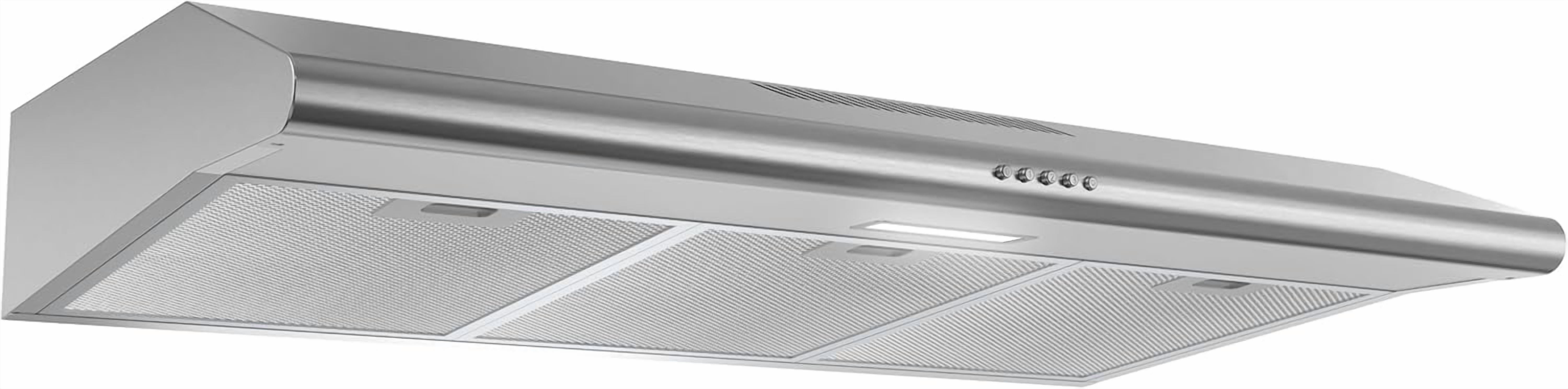 Streamline 36 in. Avellino Convertible Undermount 80 CFM Range Hood in Brushed Stainless Steel with Mesh Filters, Push Button Control, LED Light