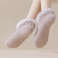 thumbnail image 6 of Women Fleece Lined Non Slip Floor Socks Thick Warm Indoor Sleeping Socks Cozy Home Foot Slipper Socks Brown One Size, 6 of 6
