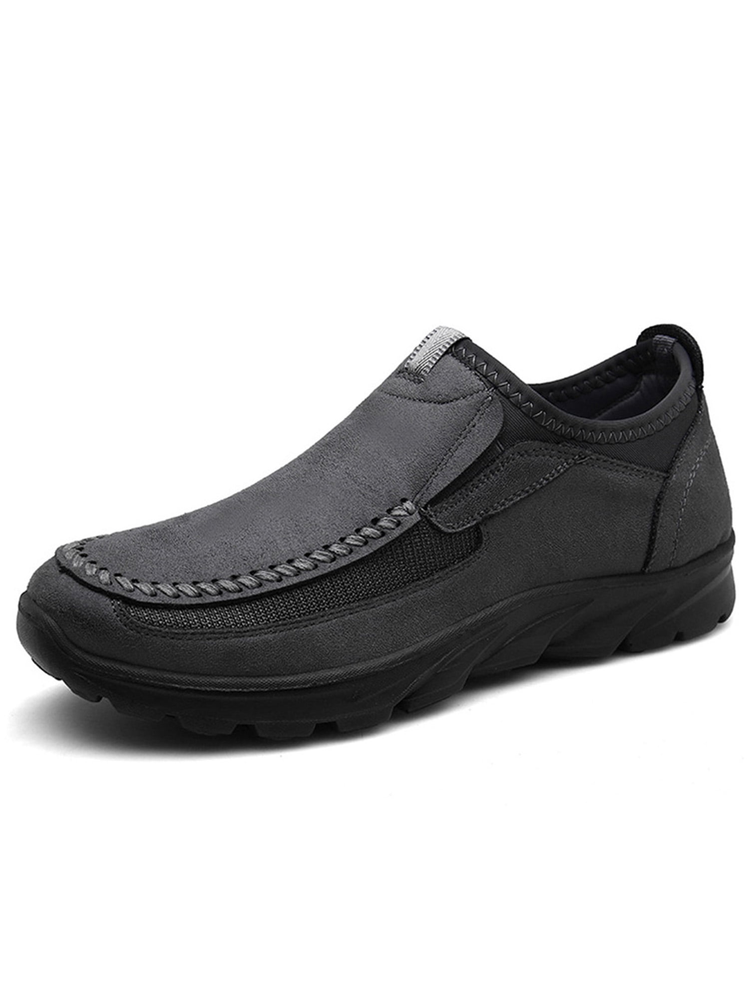 Mens  Slip On Synthetic Leather Black Slip On Casual Formal Shoes New Sizes 