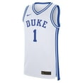 thumbnail image 2 of Men's Nike #1 White Duke Blue Devils Home Replica Jersey, 2 of 3