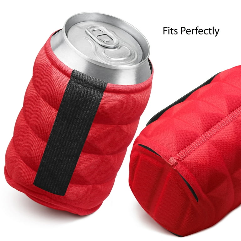  JFFCESTORE Molle Can Holder Coolie(s) Gifts for Men and Women  10-15 OZ Collapsible Nylon Can Beer Beverage Cooler Cover Insulator Holder  Sleeve for Cola Beer Soda （ACU） : Home & Kitchen