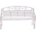 thumbnail image 2 of Namzi Dollhouse Furniture 1:6 Scale Miniature Modern Styled Garden Patio Park Bench Garden Decor - White, 2 of 5