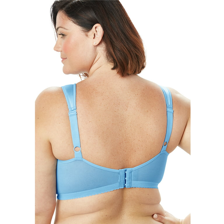 Comfort Choice Women's Plus Size Easy Enhancer Wireless Longline Posture  Bra Bra 