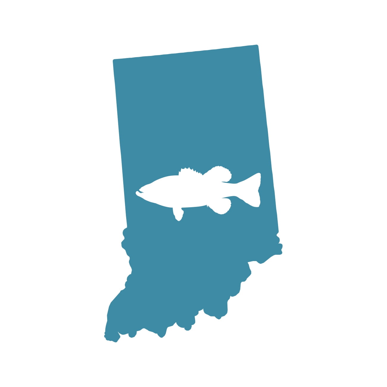Indiana Bass Sticker Decal Die Cut - Self Adhesive Vinyl - Weatherproof ...