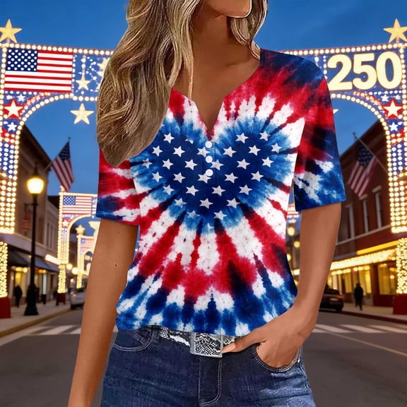 MAIHAN Usa 250th Anniversary T-Shirt Women 4th Of July Shirt Plus Size American Flag Shirts Womens Summer Tops Casual Short Sleeve Tee Tops