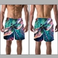 thumbnail image 3 of luoweisi Men's Beach Shorts Quick Dry Swim Trunks with Mesh Lining Dragonfly S, 3 of 5