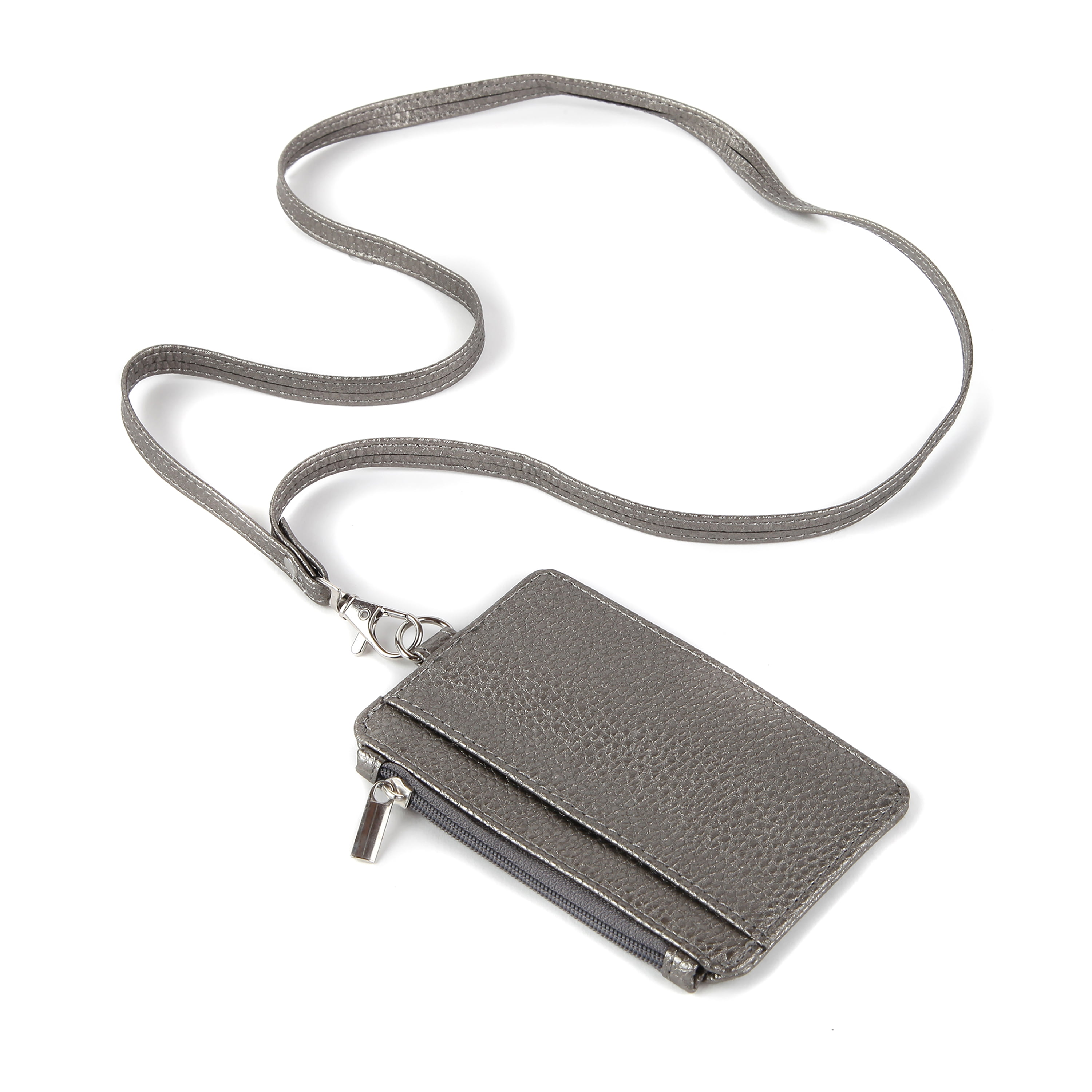 zipper lanyard wallet