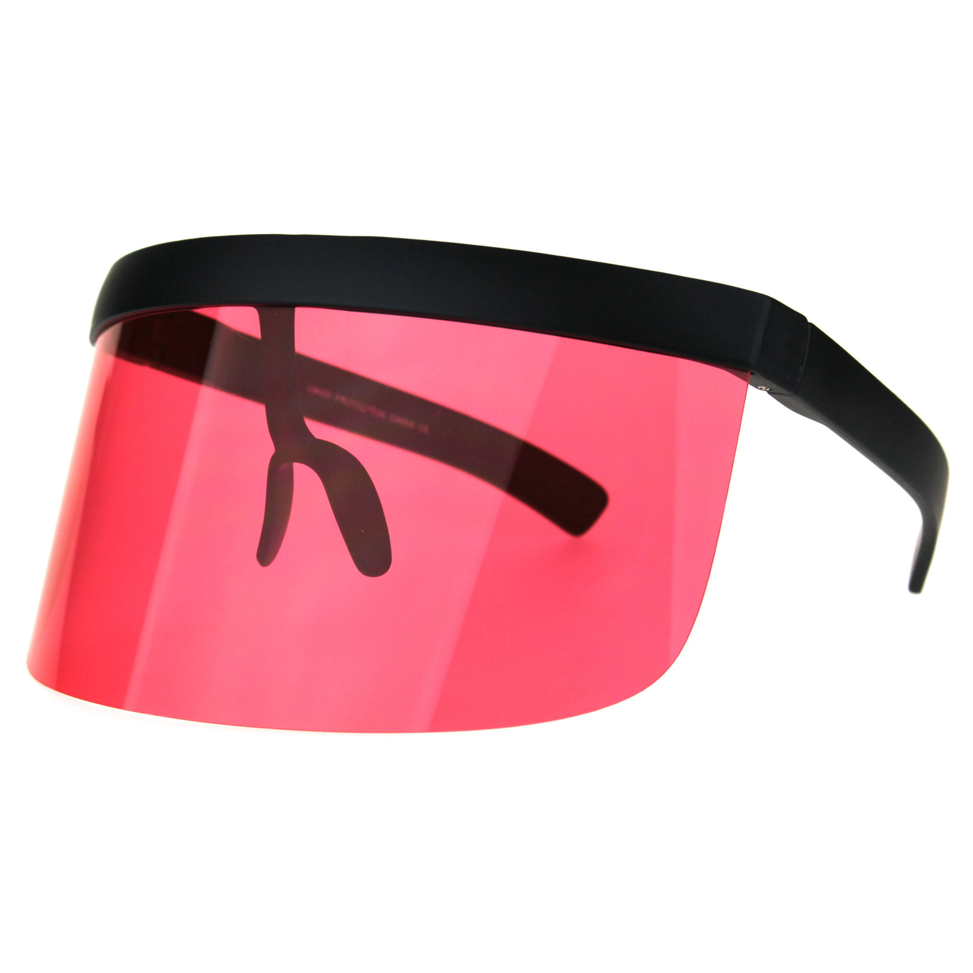 Extra Oversize Visor Style Sun Glasses XIEJ Diffraction Visor Glasses Color Mirror Funky Sunglasses
