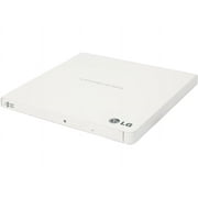 LG External CD/DVD Rewriter With M-Disc Mac & Surface Support (White) - Model GP65NW60