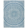 thumbnail image 3 of SAFAVIEH Courtyard Josiah Floral Medallion Indoor/Outdoor Runner Rug, Light Grey/Blue, 2'3" x 16', 3 of 10