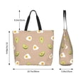 thumbnail image 6 of Fuzoiu Egg and Avocado Print Tote Bags for Women,Shoulder Bag, Gym Tote,Top Handle Ladies Shoulder Bags for Work Beach Travel and Shopping Grocery, 6 of 9