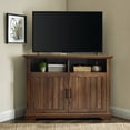 thumbnail image 3 of Walker Edison Two-Door Corner TV Stand for TVs up to 48", Dark Walnut, 3 of 10