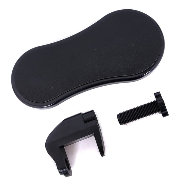 Seitruly Almohadilla de plástico para reposabrazos, reutilizable, desmontable, acoplable, Protector de hombro para ordenador, accesorios para Juegos de teclado y mouse para computadora Negro Tela