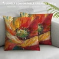 thumbnail image 3 of Wuche  Throw Pillow Covers Oil Painting Pretty Poppy Flower Cushion Pillow Case Home Decor Pillowcase, 3 of 5