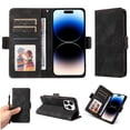 thumbnail image 1 of Funda GANGXUN para iPhone 14 Pro con diseño acolchado elegante, cuero PU, protección total y ajuste preciso, 1 of 5
