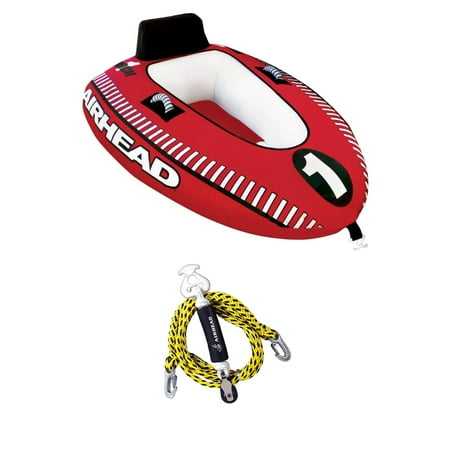 Airhead Mach 1 Single Rider Inflatable Boat Towable Tube ... boat tow harness walmart 