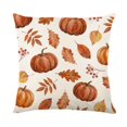 thumbnail image 2 of Watercolor Pumpkin Maple Leaf Printed Thanksgiving Throw Pillow Cover Soft Decorative Slipcover For Autumn Home Sofa Bedroom Decoration, 2 of 2