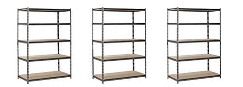 Hardware /& Outdoor Heavy Duty Garage Shelf Steel Metal Storage 5 Level Adjustable Shelves Unit 72 H x 48 W x 24 Deep Pack of 2
